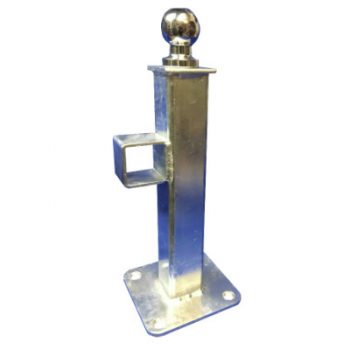 Crookstoppers floor mounted hitch lock security post.