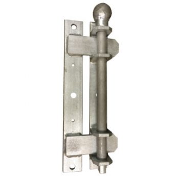 Crookstoppers Ingham gate locks showing the 3 individual parts when in the closed position.